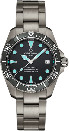 Часы Certina DS Action Diver 38mm Titanium C048.807.44.051.01